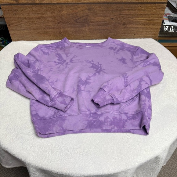 Members Mark size small Purple Tie-Dye Sweatshirt - Picture 2 of 5